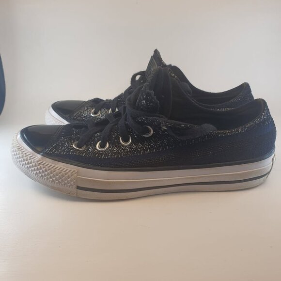 Chuck Taylor All Star Low, Black Dobby Weave, Men 3.5, Women 5.5 - Picture 3 of 7